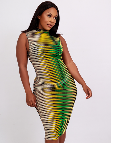 Bodyhug Mesh Midi Dress